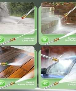 3000 PSI Pressure Washer - 2.6 GPM Portable Electric Power Washer with 4 Different Pressure Nozzles, Foam Cannon Soap Tank for Car Fences Driveway Patio Pool Clean - 3