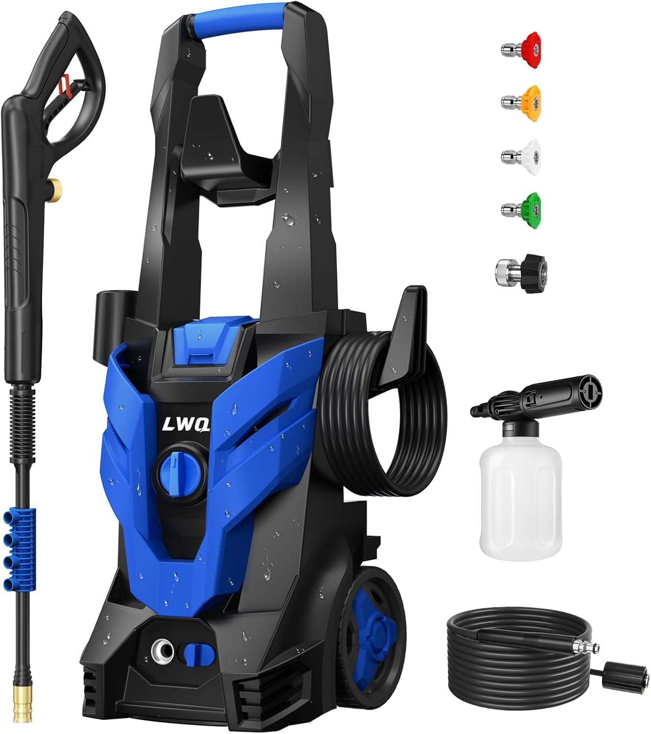 Electric Pressure Washer, 4200 PSI 2.5 GPM Power Washer with 4 Quick Connect Nozzles, High Pressure Cleaning Machine with Foam Cannon for Cars-Fences-Driveways-Patios-Home Cleaning - 1
