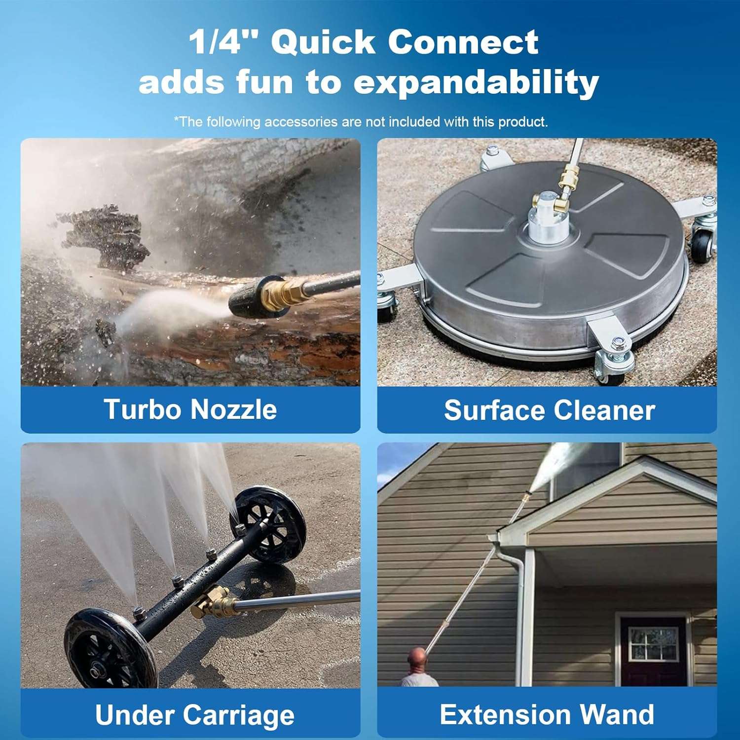 Electric Pressure Washer 4500 PSI 2.8 GPM High Power Washer with 4 Pressure Nozzle and Foam Cannon, powerwashers - 6