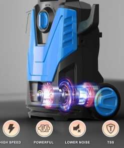 Electric Pressure Washer, Power Washer with Cleaning Range, 4 Nozzles, Foam Cannon, High Pressure Cleaning Machine for Cars - 2