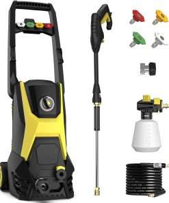Pressure Washer - 4800PSI 3.2GPM Max Electric Power Washer with 20FT Hose and 35FT Cord, 500ML Foam Cannon 4 Nozzles Power Washer Electric Powered for Car, Driveway, Patio - 1