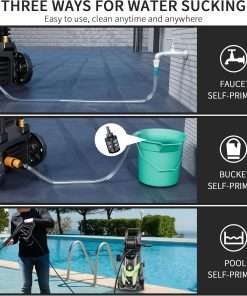 2025Upgraded Electric Pressure Washer, 4500 PSI 3.2 GPM Power Washer with 4 Quick Connect Nozzles, Inlet Hose & Filter&500ml Foam Cannon for Cars-Fences-Driveways-Home Cleaning - 9