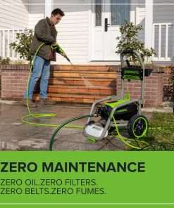 Greenworks Pro Brushless 3000 PSI (CSA Certified) 2.0 GPM Max - 1.1 GPM Electric Pressure Washer (Foldable Handles, Rugged Steel Frame, 25 FT Hose, 35 FT GFCI Power Cord) - 7