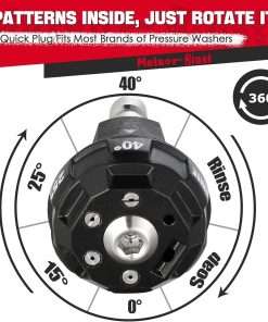 Meteor Blast Pressure Washer Nozzle, 6-in-1 Quick Change over and Adjustable, Power Washer Tips Replacement with 1-4 inch Quick Connector, MAX 4500PSI for Pressure Washer - 2