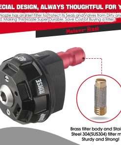 Meteor Blast Pressure Washer Nozzle, 6-in-1 Quick Change over and Adjustable, Power Washer Tips Replacement with 1-4 inch Quick Connector, MAX 4500PSI for Pressure Washer - 5