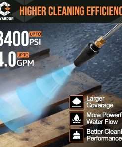 Pressure Washer Turbo Nozzle, 360° Rotating Power Washer Tips, 3400 PSI with 1-4 Quick Connect, 5 Spray Nozzle Tips Replacement For Ryobi, Karcher, Greenworks, and More - 2