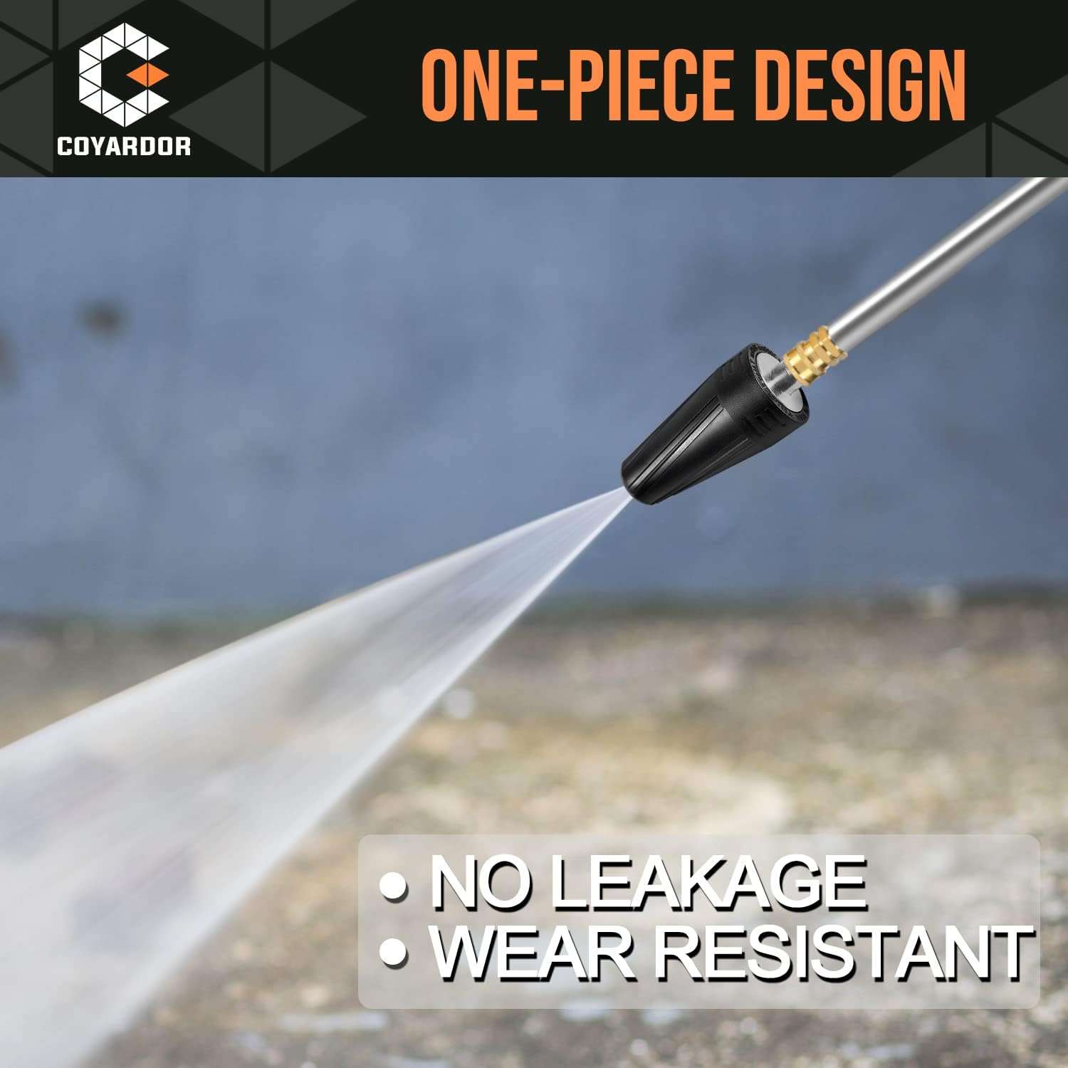 Pressure Washer Turbo Nozzle, 360° Rotating Power Washer Tips, 3400 PSI with 1-4 Quick Connect, 5 Spray Nozzle Tips Replacement For Ryobi, Karcher, Greenworks, and More - 5