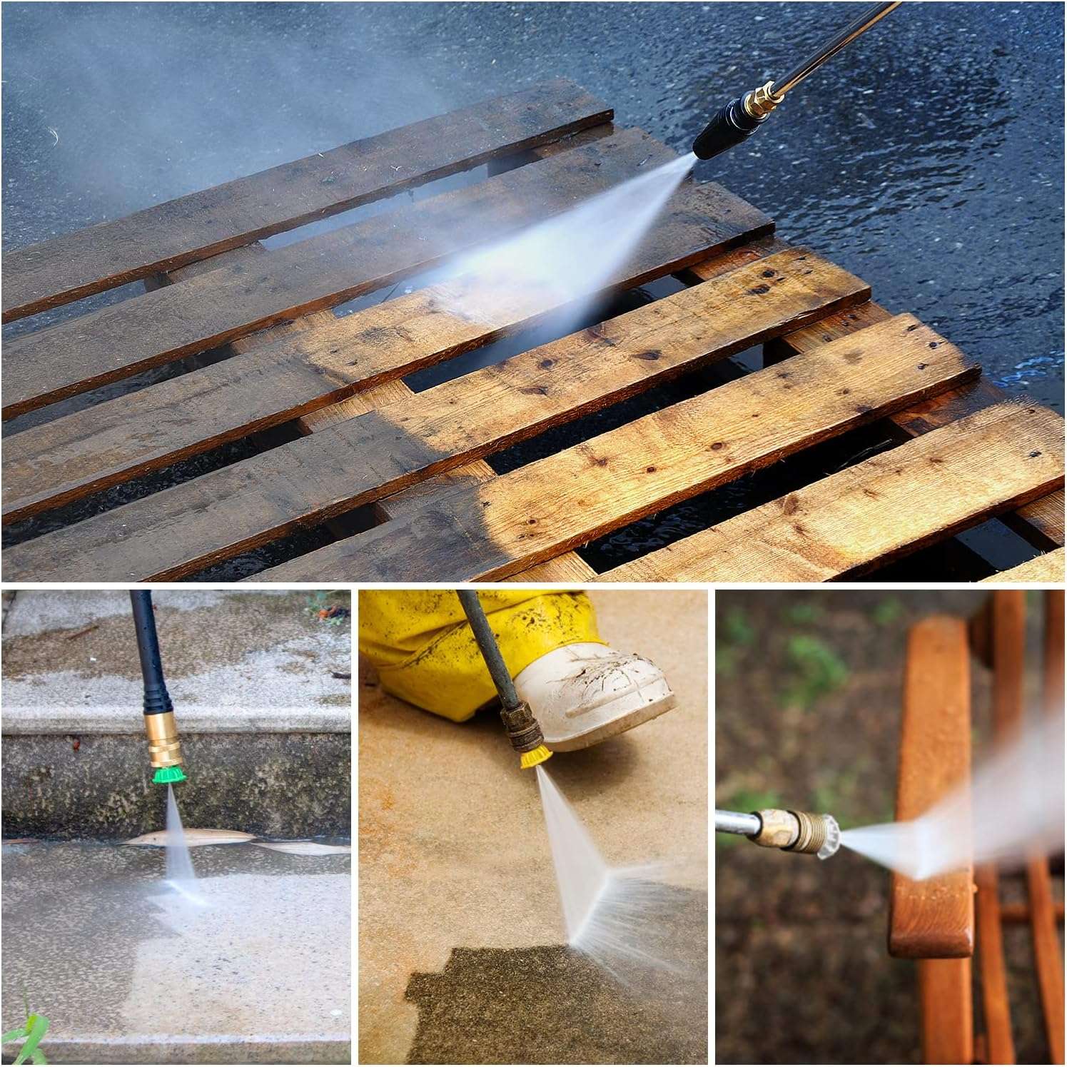 Pressure Washer Turbo Nozzle, 360° Rotating Power Washer Tips, 3400 PSI with 1-4 Quick Connect, 5 Spray Nozzle Tips Replacement For Ryobi, Karcher, Greenworks, and More - 6