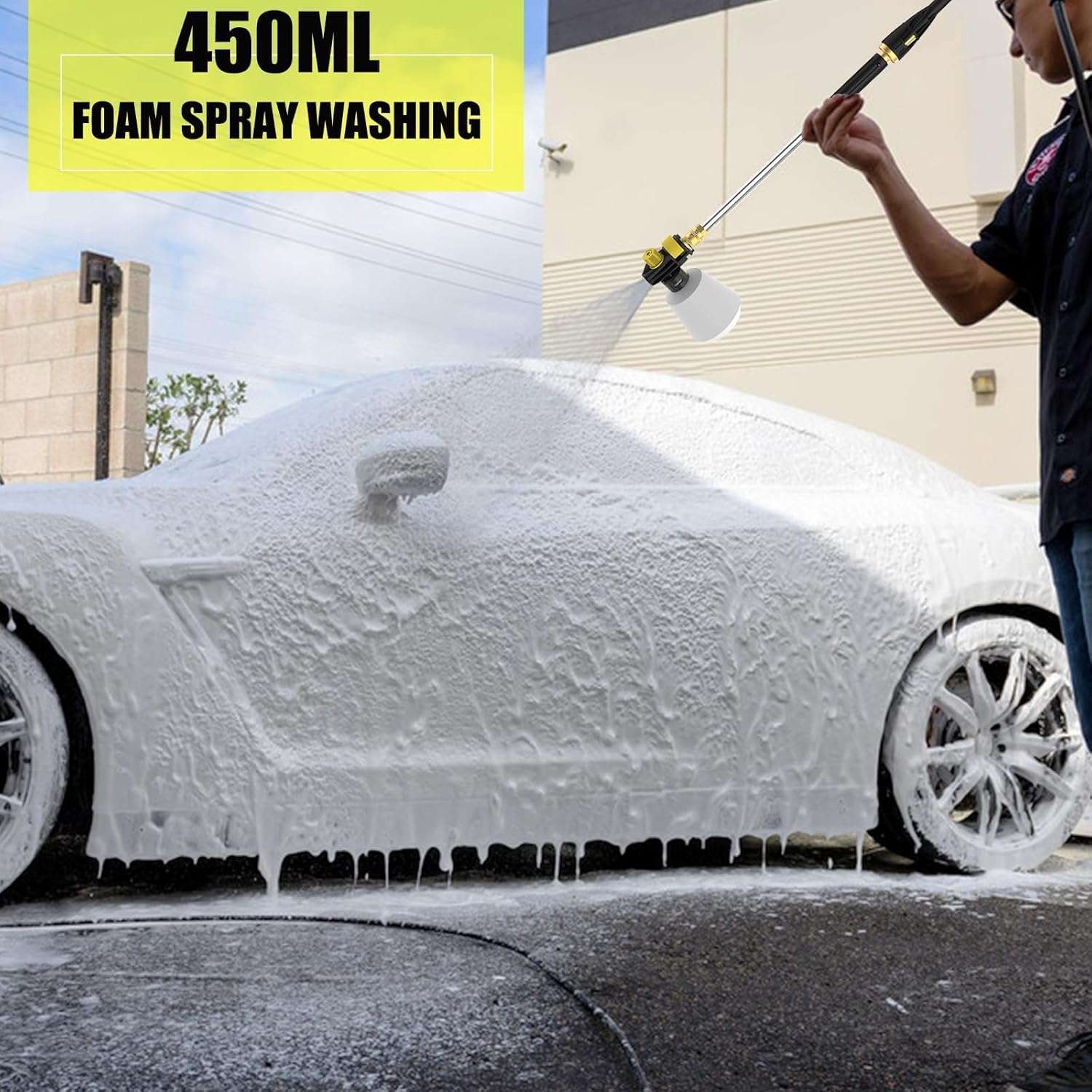 Electric Pressure Washer, 4800PSI Max 3.0 GPM Power Washer with 20FT Hose, 35FT Cord, 4 Nozzles Foam Cannon High Pressure Washer for Car Patio Garden - 4