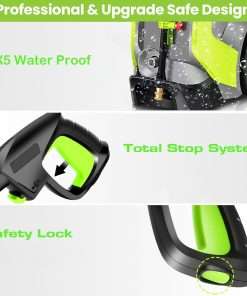 Electric Pressure Washer 5000PSI 4.0GPM Power Washers with M22-14mm Pressure Hose 33FT, Power Sprayers High Pressure with 1-4 QC Compatible Surface Cleaner for Home Cars Driveways, LGreen - 6