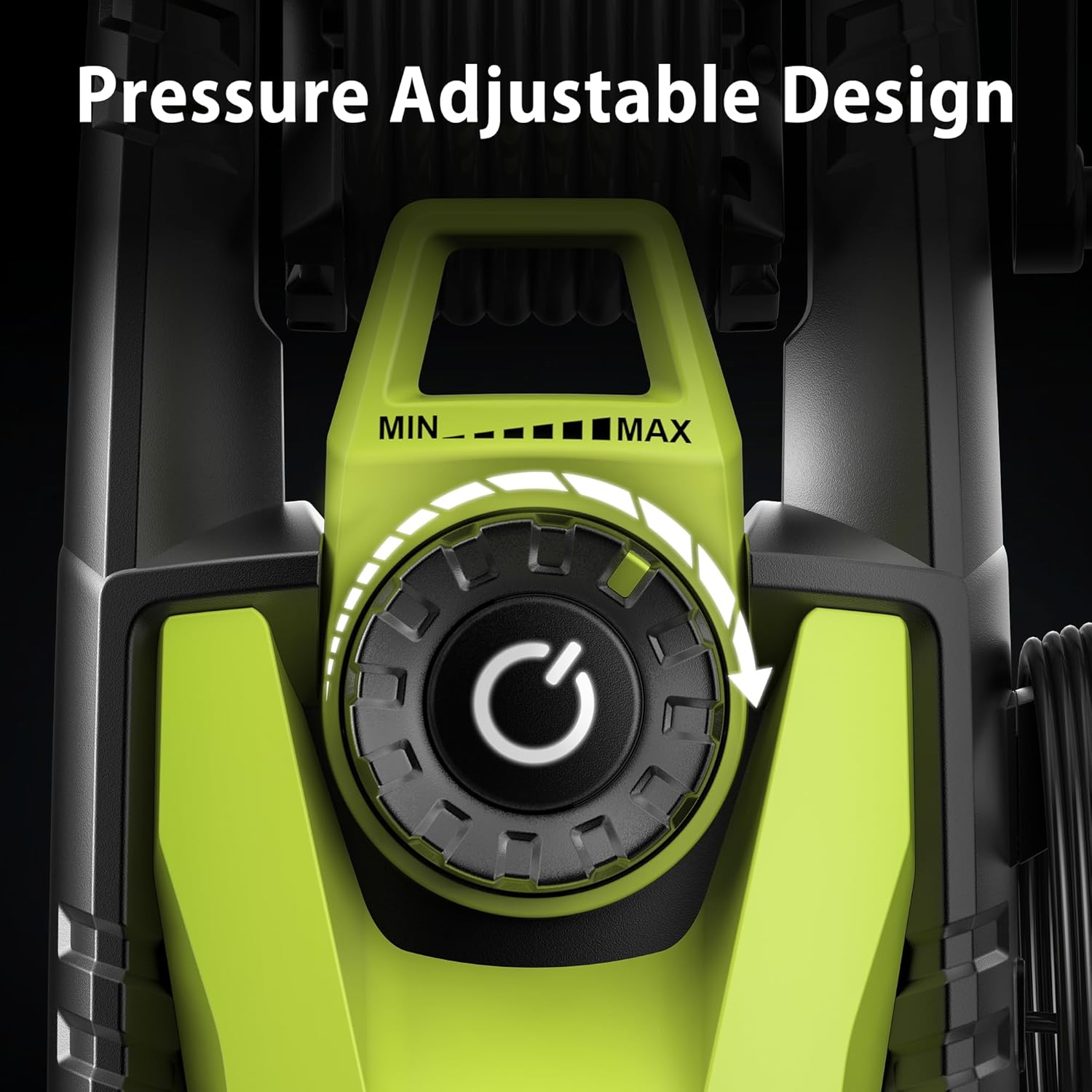 Adjustable 4000 Max PSI Pressure Washer, 2 Max GPM Power Washer with 33 FT Hose Reel, Steel Wand, 500ml Foam Cannon, 4-Nozzle Set, Electric Pressure Washer for Cars, Fences, Patios - 2