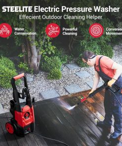 Electric Pressure Washer, 2.5 GPM Power Washer with 4 Quick Connect Nozzles & Foam Cannon, Portable High Pressure Washer Cleaning Machine for Cars Fences Driveways Patios - 2