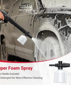 Electric Pressure Washer, 2.5 GPM Power Washer with 4 Quick Connect Nozzles & Foam Cannon, Portable High Pressure Washer Cleaning Machine for Cars Fences Driveways Patios - 4