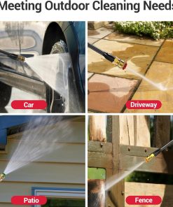 Electric Pressure Washer, 2.5 GPM Power Washer with 4 Quick Connect Nozzles & Foam Cannon, Portable High Pressure Washer Cleaning Machine for Cars Fences Driveways Patios - 7