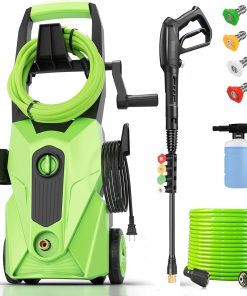 2025 New 5000PSI Pressure Cleaner, Power Cleaner with 33FT Resistant Extension Hose and 4 Nozzles, Compatible with Undercarriage Cleaners, Professional Powerwashers for Home-Car - 1