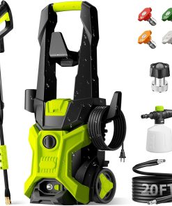 Power washers for Home, Home Cleaning, 4 Quick-Connect Nozzles & Adjustable Soap Tank Washers for Cars, Driveways, Patios, Fences - 1