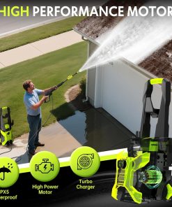Power washers for Home, Home Cleaning, 4 Quick-Connect Nozzles & Adjustable Soap Tank Washers for Cars, Driveways, Patios, Fences - 6