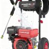PowerSmart Gas Pressure Washer 3400 PSI, 2.5 GPM Gas Powered Pressure Washer, 212CC Engine, 10 Wheels, 5 Nozzles for Patio, Car, Driveway, Fence & Home Cleaning - 1