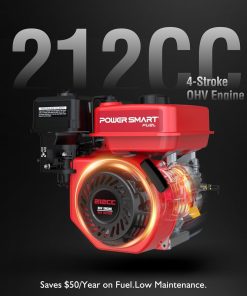 PowerSmart Gas Pressure Washer 3400 PSI, 2.5 GPM Gas Powered Pressure Washer, 212CC Engine, 10 Wheels, 5 Nozzles for Patio, Car, Driveway, Fence & Home Cleaning - 4