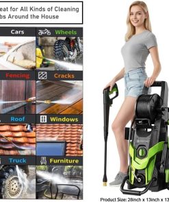 Pressure Power Washer 4500PSI with 4 Quick Connect Nozzles,Inlet Hose & Filter, Foam Cannon for Cars-Fences-Driveways-Patios-Home Cleaning - 4