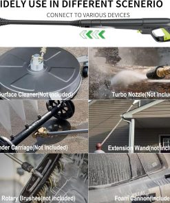Pressure Power Washer 4500PSI with 4 Quick Connect Nozzles,Inlet Hose & Filter, Foam Cannon for Cars-Fences-Driveways-Patios-Home Cleaning - 6