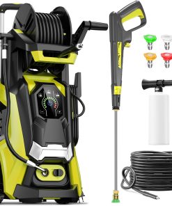Pressure Washer Power Washers with Touch Screen, 5000PSIIMAX, High Pressure Cleaning Machine with 4 Quick Connect Nozzles and Foam Cannon for Cars Driveways Patios Fences - 1