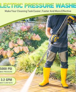 Pressure Washer Power Washers with Touch Screen, 5000PSIIMAX, High Pressure Cleaning Machine with 4 Quick Connect Nozzles and Foam Cannon for Cars Driveways Patios Fences - 6