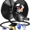 MEKOH Pressure Washer Hose Reel 50ftx3-8 - 65ftx1-4, 4000PSI Heavy Duty Power Washer Hose Reel with M22-14 Fitting, Hand Crank Metal Reel - 1