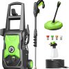 Power Pressure Cleaner for Effortless Cleaning with Surface Cleaner & 4 Nozzles & Detachable Foam Cannon for Easy Use, Home-Driveway-Car Wash-Patio-Fence-Garden - 1