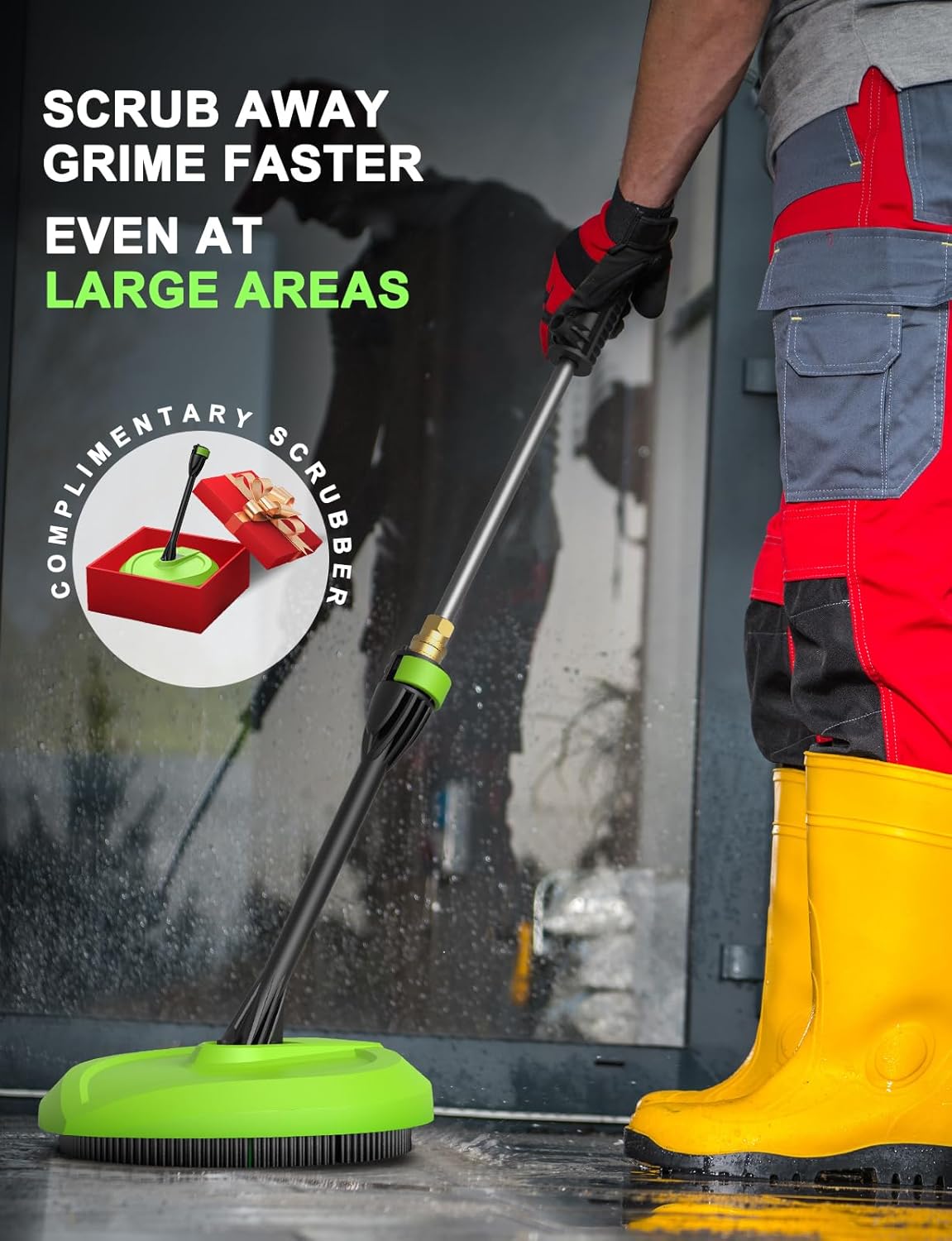 Power Pressure Cleaner for Effortless Cleaning with Surface Cleaner & 4 Nozzles & Detachable Foam Cannon for Easy Use, Home-Driveway-Car Wash-Patio-Fence-Garden - 5