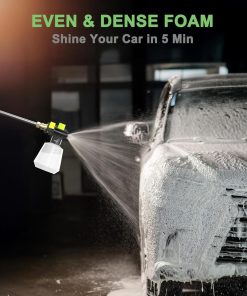Power Pressure Cleaner for Effortless Cleaning with Surface Cleaner & 4 Nozzles & Detachable Foam Cannon for Easy Use, Home-Driveway-Car Wash-Patio-Fence-Garden - 7