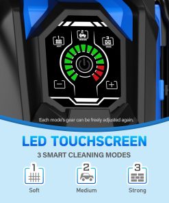 Pressure Washer Power Washers with Touch Screen, 5000PSIIMAX, High Pressure Cleaning Machine with 4 Quick Connect Nozzles and Foam Cannon for Cars Driveways Patios Fences, Blue - 2