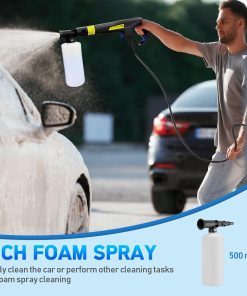 Pressure Washer Power Washers with Touch Screen, 5000PSIIMAX, High Pressure Cleaning Machine with 4 Quick Connect Nozzles and Foam Cannon for Cars Driveways Patios Fences, Blue - 4