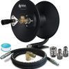 ESSENTIAL WASHER Pressure Washer Hose Reel 50 FT Kit - 4000 PSI Power Washer Hose Reel - Made For 3-8 Hose - Comes With Additional Accessories - 1