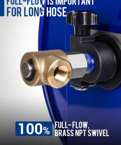 MEKOH Pressure Washer Hose Reel 150FTx3-8, 300FTx1-4 Manual Power Washer Hose Reel with M22 14mm Fitting,4500PSI Heavy Duty Hose Reel for Water - 6
