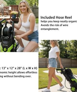 Pressure Power Washer 4500PSI with 4 Quick Connect Nozzles, Inlet Hose & Filter, Foam Cannon for Cars-Fences-Driveways-Patios-Home Cleaning - 6
