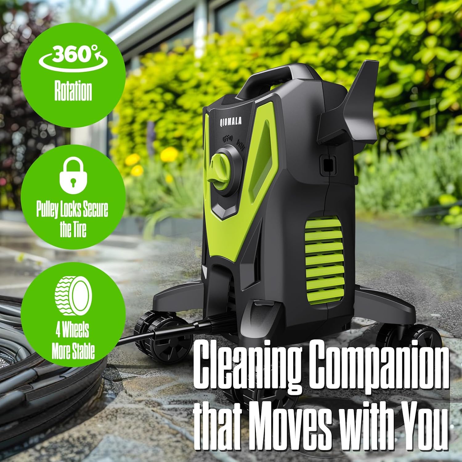 Pressure Washer -4800PSI Power Washer with 4 Quick Connect Nozzles, High Pressure Cleaning Machine with Foam Cannon for Car-Garage-Patio Home Cleaning - 3