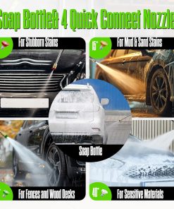 Pressure Washer -4800PSI Power Washer with 4 Quick Connect Nozzles, High Pressure Cleaning Machine with Foam Cannon for Car-Garage-Patio Home Cleaning - 4