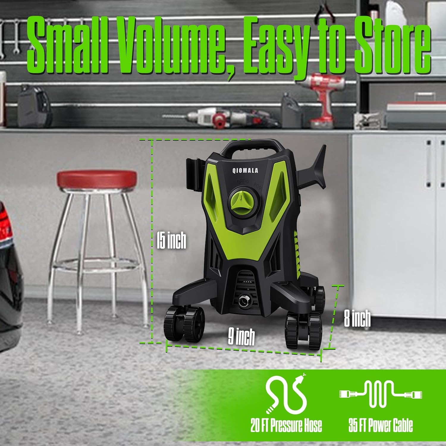Pressure Washer -4800PSI Power Washer with 4 Quick Connect Nozzles, High Pressure Cleaning Machine with Foam Cannon for Car-Garage-Patio Home Cleaning - 5