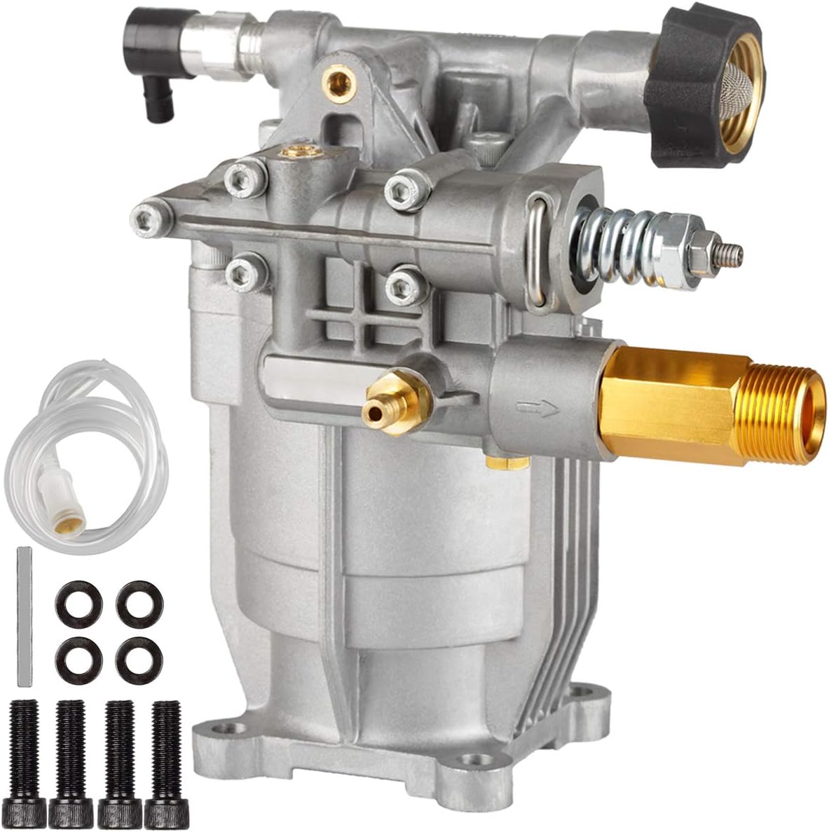 3-4 Shaft Horizontal Pressure Washer Pump, 2600-3000 PSI, 2.5 GPM, OEM Replacement Pump for Honda GC160,309515003,308418007,020241 and More - 1