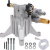 Biswing Pressure Washer Pump, 7-8 Shaft Vertical Plunger, 3400 PSI Max, 2.5 GPM, Replacement Pump for Gas Power Washer, Rear Facing Inlet-Outlet - 1
