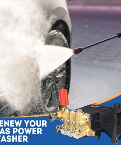 Alternative view of TOOLCY Pressure Washer Pump 3600-4400 PSI Max 4.4 GPM, 1 inch Shaft Horizontal Triplex Plunger Power Washer Pump Replacement, Direct Drive Pressure Pump with Unloader, 5 Nozzle Tips, M22-14mm Adapter