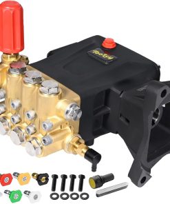 TOOLCY Pressure Washer Pump Max 4400 PSI 4.2 GPM, 1 Shaft Horizontal Gas Power Washer Pump Replacement, Direct Drive Triplex Plunger Replacement Pump with Pressure Adjustment Unloader - 1