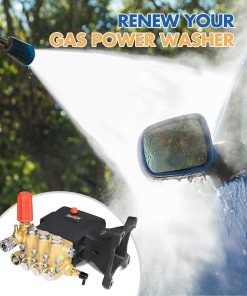 Alternative view of TOOLCY Pressure Washer Pump Max 4400 PSI 4.2 GPM, 1" Shaft Horizontal Gas Power Washer Pump Replacement, Direct Drive Triplex Plunger Replacement Pump with Pressure Adjustment Unloader, 5 Nozzle Tips