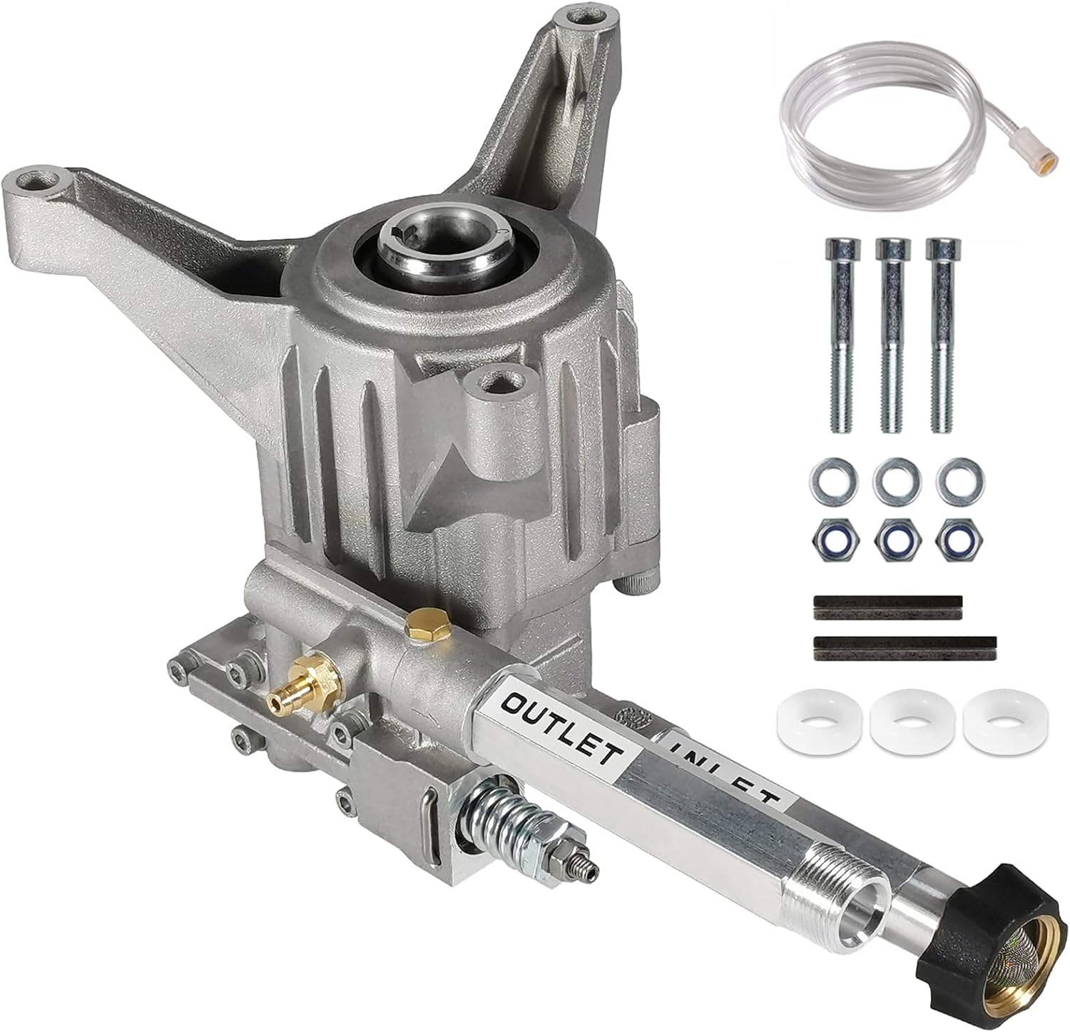 YAMATIC Vertical 7-8 Pressure Washer Pump - FRONT Inlet-Outlet, 3000 PSI 2.5 GPM - Replacement for Select Troy Bilt, Craftsman, Karcher, Brute, Homelite - 1
