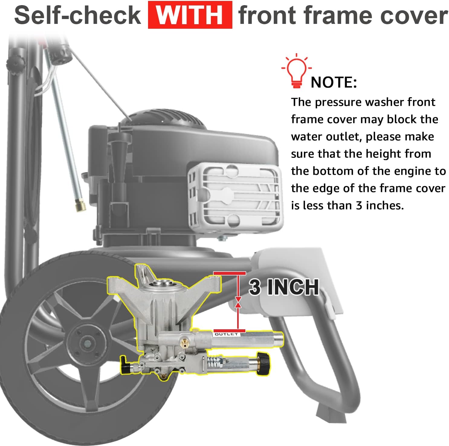 YAMATIC Vertical 7/8" Pressure Washer Pump — FRONT Inlet/Outlet, 3000 PSI 2.5 GPM — Replacement for Select Troy Bilt, Craftsman, Karcher, Brute, Homelite - Image 4