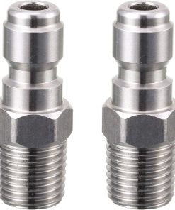 Tool Daily Pressure Washer Coupler, Quick Connect Plug, 1-4 Inch Male NPT Fitting, 5000 PSI, 2-Pack - 1
