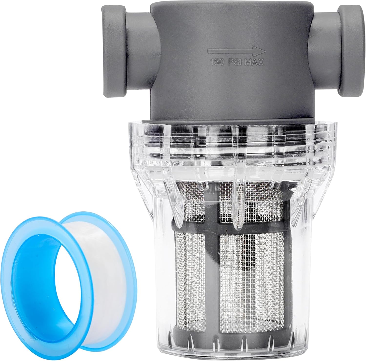 1-2 Female NPT in-Line Strainer - Garden Hose Filter for High Pressure Washer, Sediment Filter with 30 Mesh Stainless Steel Screen (1-2 30 Mesh) - 1