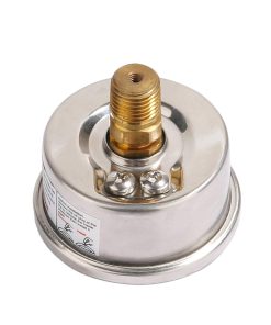 Alternative view of 2" Dial Pool Filter Pressure Gauge, Glycerine Filled Pressure Gauge, Water Pressure Gauge, 304 Stainless Steel Case,1/4" NPT Center Back Mount