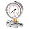 6000PSI Washer Pressure Gauge,3-8 Push-to-Connection Quick Connection,Stainless Steel Housing, Mpa and Psi Dual Scale, for Pressure Washer - 1